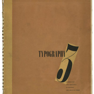 Tschichold, Jan: Type Mixtures in TYPOGRAPHY 3. London: The Shenval Press, Summer 1937.