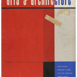 CALIFORNIA ARTS AND ARCHITECTURE, February 1942. Alvin Lustig [Art Editor], Julius Shulman’s Copy.