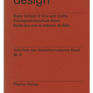 Hofmann, Armin and Emil Ruder [text], Kurt Hauert [Designer]: GRAPHIC DESIGN [Basle School of Arts and Crafts / Kunstgewerbeschule Basel / Ecole des Arts et Métiers de Bâle]. Basle: Pharos Verlag, 1967.