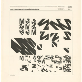 Weingart, Wolfgang: BLATT 7. Basle: W. Weingart, Mai 1972. Poster [series 1 Dokumentation 1960 – 1970 / Arbeiten von  W. Weingart ICTA, Auflage: 80 Exemplare]. 