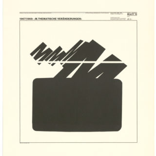 Weingart, Wolfgang: BLATT 13. Basle: W. Weingart, Mai 1972. Poster [series 7 Dokumentation 1960 – 1970 / Arbeiten von  W. Weingart ICTA, Auflage: 90 Exemplare]. 