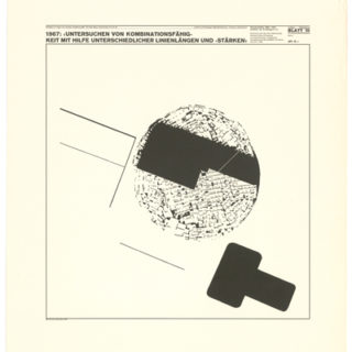 Weingart, Wolfgang: BLATT 15. Basle: W. Weingart, Mai 1972. Poster [Dokumentation 1960 – 1970 / Arbeiten von  W. Weingart ICTA, Auflage: 75 Exemplare]. 