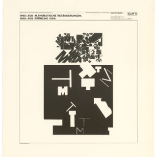 Weingart, Wolfgang: BLATT 21. Basle: W. Weingart, Mai 1972. Poster [Dokumentation 1960 – 1970 / Arbeiten von  W. Weingart ICTA, Auflage: 60 Exemplare].