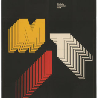 MIT. Joe Bottoni [Designer]: Multiple Interaction Team [Poster title]. Cincinnati, OH: Contemporary Arts Center, [1973].