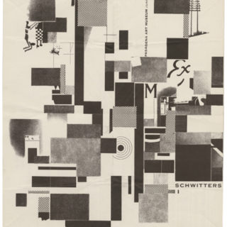 SCHWITTERS [Calendar Poster Mailer]. Pasadena, CA: Pasadena Art Museum, 1962.
