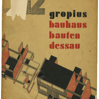 Gropius, Walter: BAUHAUSBAUTEN DESSAU [Bauhausbücher 12]. Munich: Albert Langen Verlag, 1930.  Morton Goldsholl’s copy.