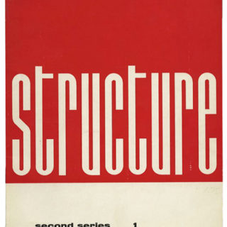 STRUCTURE: MAGAZINE ON CONSTRUCTIONIST ART Second Series 1, 1959. Amsterdam: De Beuk. Joost Baljeu [Editor], Dick van Woerkum [Designer].