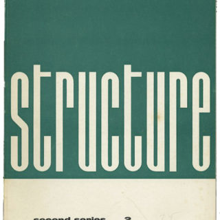 STRUCTURE: MAGAZINE ON CONSTRUCTIONIST ART Second Series 2, 1960. Amsterdam: De Beuk. Joost Baljeu [Editor], Dick van Woerkum [Designer].