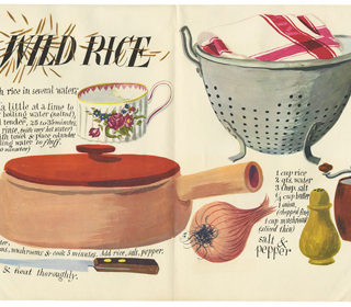 Pineles, Cipe: WILD RICE. [New York: Self-Published, c. 1955].  Christmas Greeting from Cipe, Bill and Tom Golden.