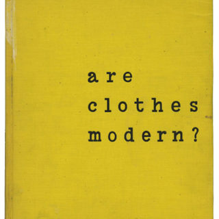 Rudofsky, Bernard: ARE CLOTHES MODERN? [An Essay on Contemporary Apparel]. Chicago: Paul Theobald, 1947. MoMA members opening invitation [1944] laid in