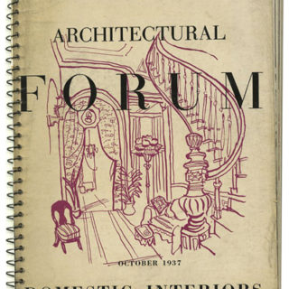 ARCHITECTURAL FORUM October 1937. Domestic Interiors Special Issue: Rohde, Wright, Saarinen Neutra, and Born. (Duplicate)