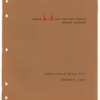 HERMAN MILLER ILLUSTRATED PRICE LIST January 1957. Zeeland, MI: The Herman Miller Furniture Company, January 1957, with June 1, 1957 Revisions and Additions.