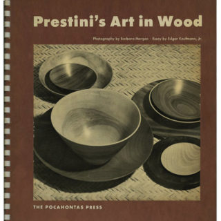 PRESTINI’S ART IN WOOD. Lake Forest, IL: The Pocahontas Press [1,000 copies], 1950. Edgar Kaufmann Jr. [introduction], Barbara Morgan [photography]. (Duplicate)