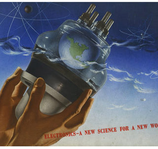 Bayer, Herbert [Designer]: ELECTRONICS — A NEW SCIENCE FOR A NEW WORLD. Schenectady: General Electric Co. [Electronic Division], 1942.