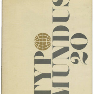 TYPOMUNDUS 20. New York: Reinhold Publishing Corporation, 1966. International Center for the Typographic Arts.