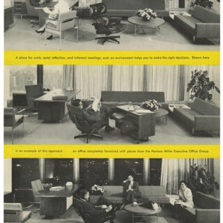 Herman Miller Furniture Company: HERMAN MILLER EXECUTIVE OFFICE GROUP [mailer title]. Zeeland, Michigan: The Herman Miller Furniture Company, [n. d. , 1959].