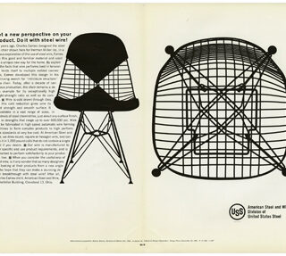 EAMES, Charles and Ray. United States Steel: ”Get a New Perspective on your Product. Do it with Steel Wire!” Pittsburgh, PA: American Steel and Wire Division of United States Steel, September 1961.