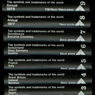 SYMBOLS AND TRADEMARKS. Franco Maria Ricci & Corinna Ferrari [Editors]: TOP SYMBOLS AND TRADEMARKS OF THE WORLD 1–11. Milan: Deco Press s. r. l., 1973-1983 [All Published].